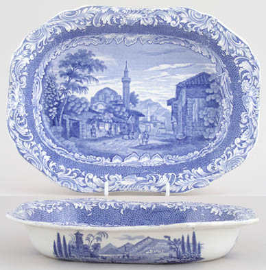 Dish rectangular Patras c1840